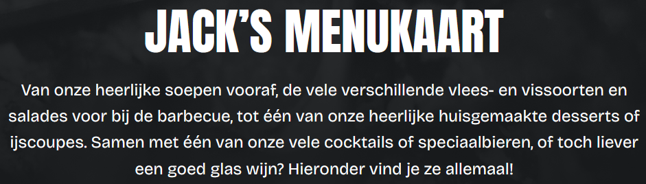 Menukaart 2026